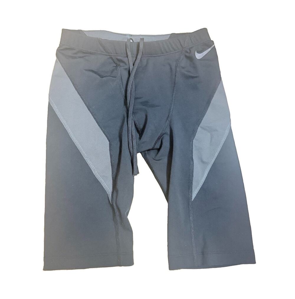 Nike Hydrastrong Boy’s / Men’s Jammer Swim Bottom Gray Colorblock Drawstring 28